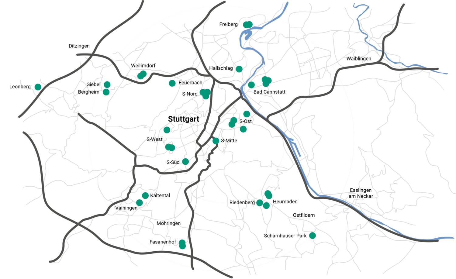 Standorte & Gebäude Bau und Heimstättenverein Stuttgart eG